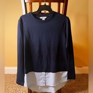 Athleta mixed media top.